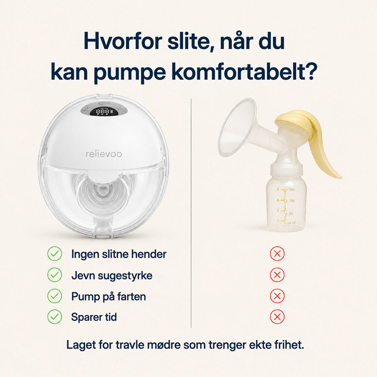Relievoo M22 PRO2 wearable breast pump vs manual pump comparison: no hand fatigue, consistent suction, express on the go rvhasar