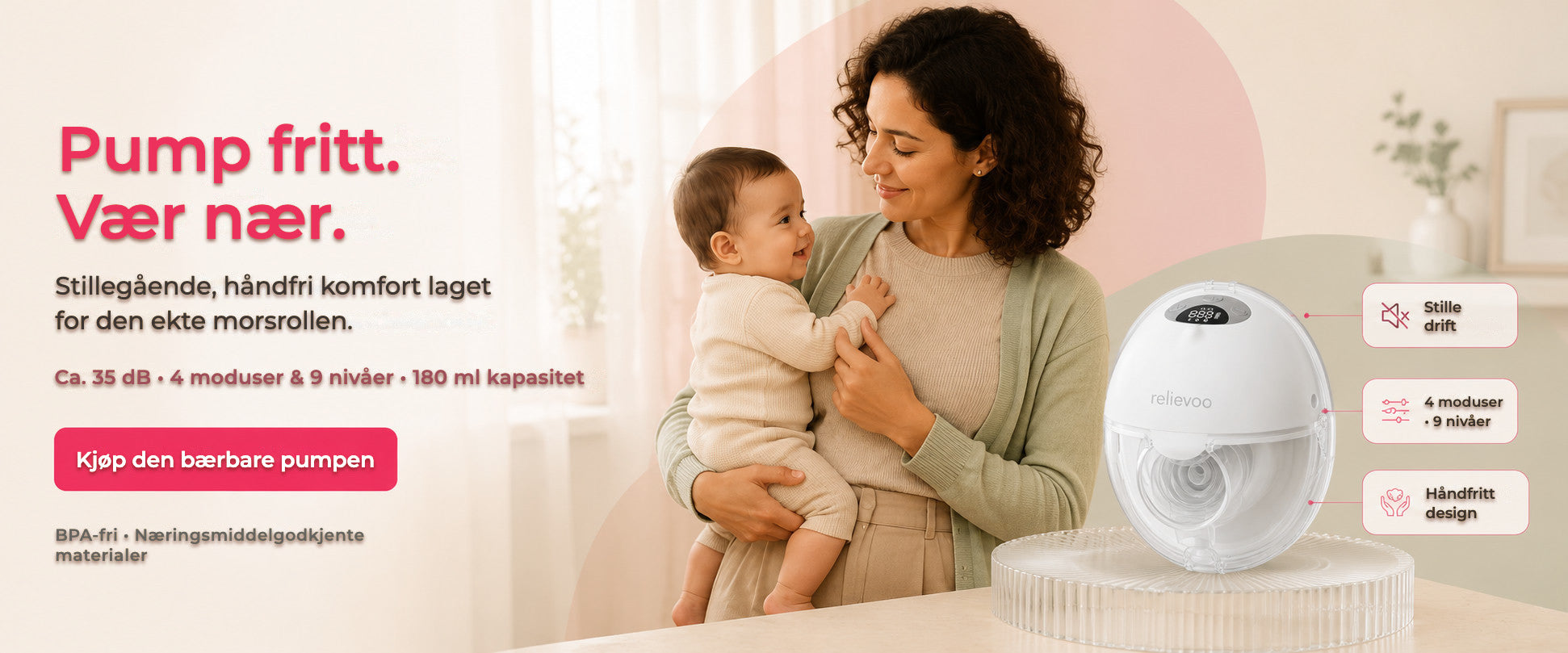 Relievoo M22 PRO2 wearable breast pump: quiet hands-free pumping, 4 modes and 12 levels