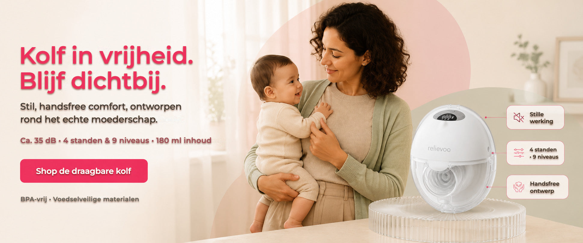 Relievoo M22 PRO2 wearable breast pump: quiet hands-free pumping, 4 modes and 12 levels